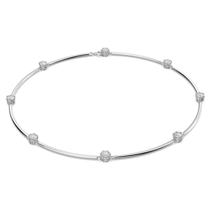 Swarovski Constella Necklace, White Crystal with Zirconia Accents, Rhodium Plated Necklace, from the Constella Collection