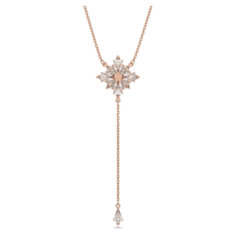 Swarovski Stella Star Necklace, Clear Crystals in a Rose Gold Tone Plated Setting, from the Stella Collection