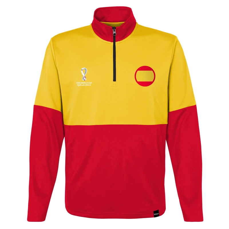 Spain, Official Fifa 2022 1/4 Zip Pull Over Quarter Zip Pull Over, Men's XXL