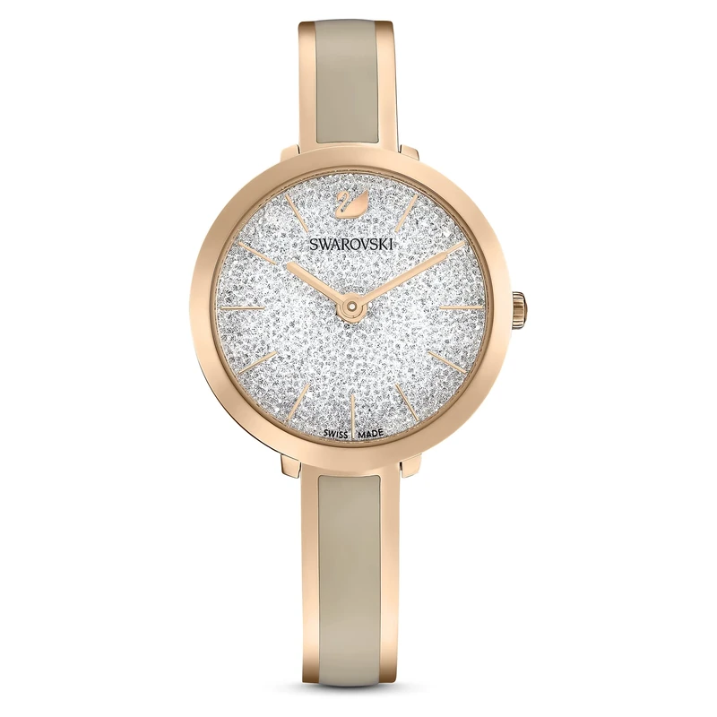 Swarovski Crystalline Delight Watch, Rose Gold Tone Plating, White Crystal Design, from The Crystalline Collection