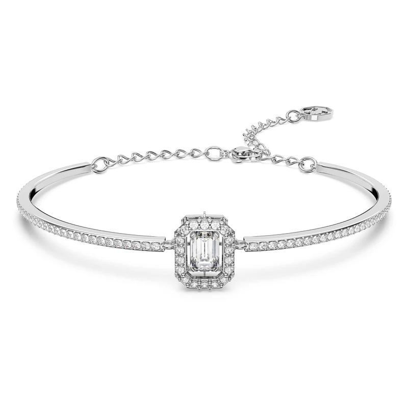 Swarovski Millenia Bangle, Clear Crystals in a Rhodium Plated Setting, from the Millenia Collection