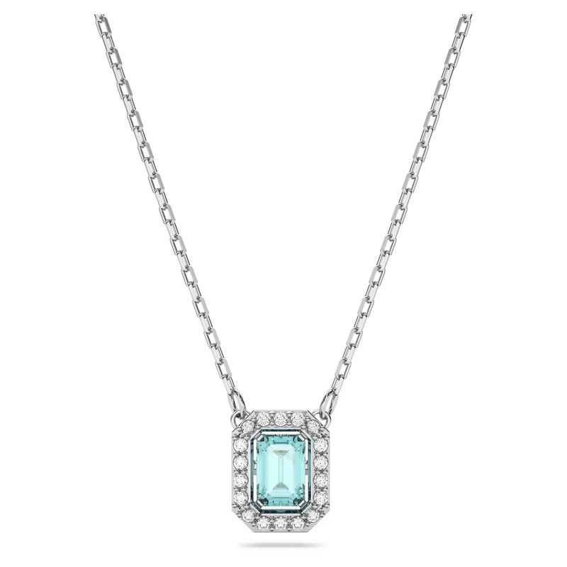 Swarovski Millenia Pendant Necklace, Mint Coloured Crystal in a Rhodium Plated Setting, from the Millenia Collection