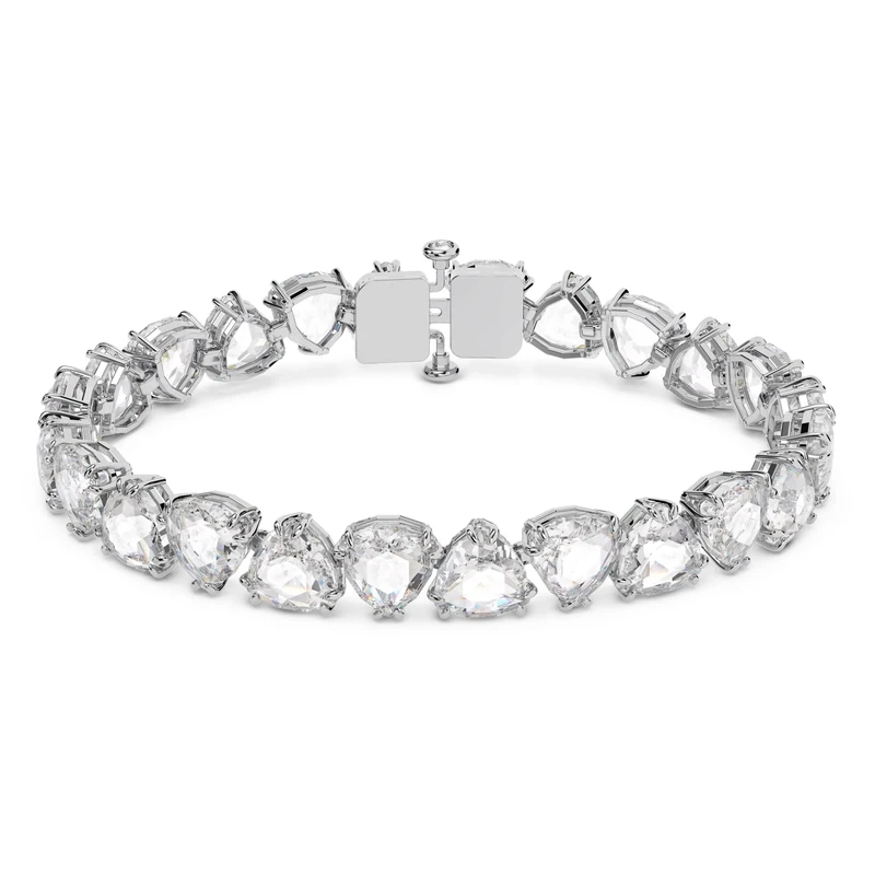 Swarovski Millenia Bracelet, White Trillion Cut Crystals in a Rhodium Plated Setting, from the Millenia Collection