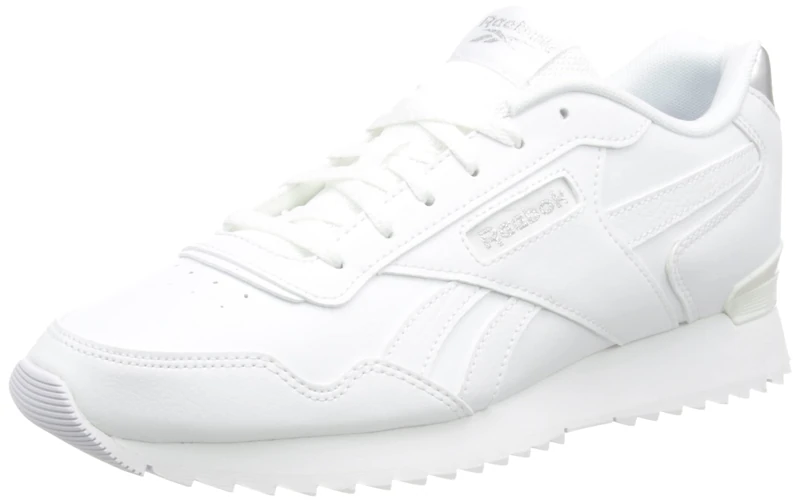 Reebok Women Glide Ripple Clip Sneaker, Footwear White/Silver Met./Footwear White, 5