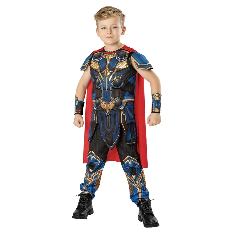 Rubies Marvel Thor deluxe boys costume with cape gauntlets and trousers