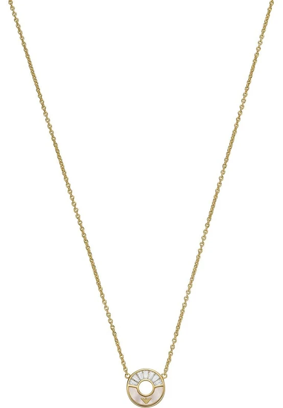 Emporio Armani Women's gold tone Sterling Silver lobster clasp closure necklace
