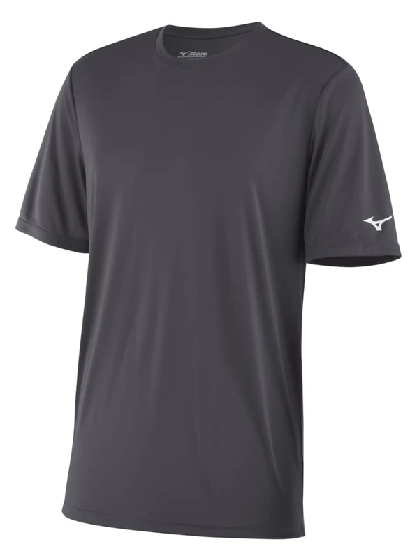 Mizuno Men's Nxt Short Sleeve Tee T-Shirt, Charcoal, Large