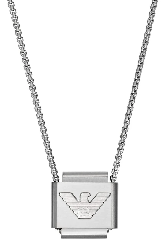 Emporio Armani Men's Stainless Steel with lobster clasp closure Pendant necklace