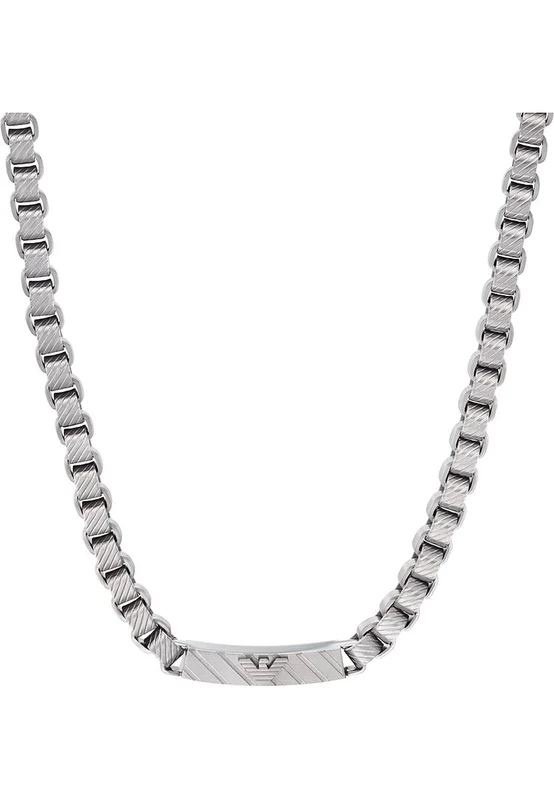 Emporio Armani Men's Stainless Steel with lobster clasp closure Chain necklace