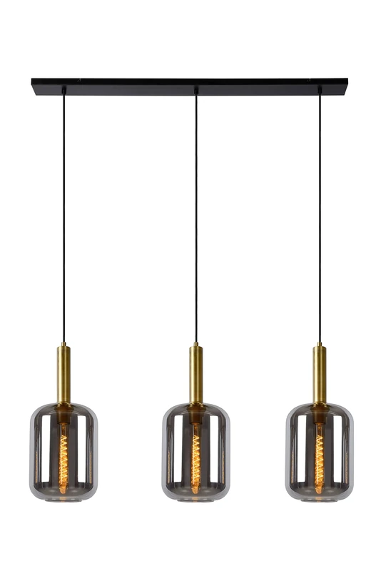 LUCIDE JOANET - Pendant Light - 3xE27 - Smoke Grey