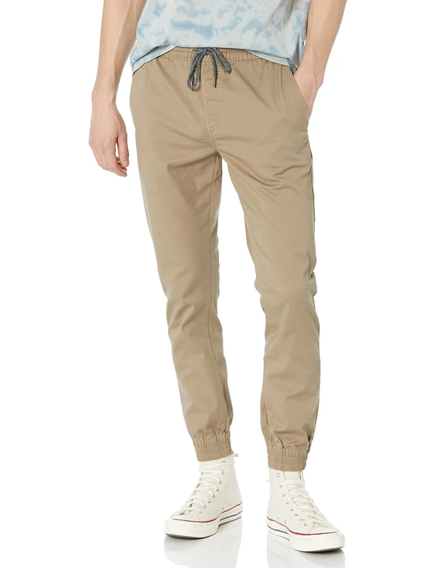 Volcom Men's Frickin Slim Jogger Pant - Khaki, Small