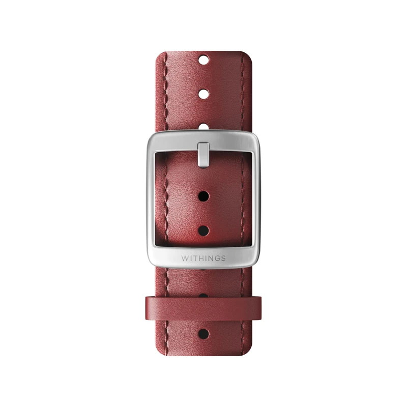Withings - Premium Leather Wristband for ScanWatch, Steel HR, HR Sport, Move ECG, Move