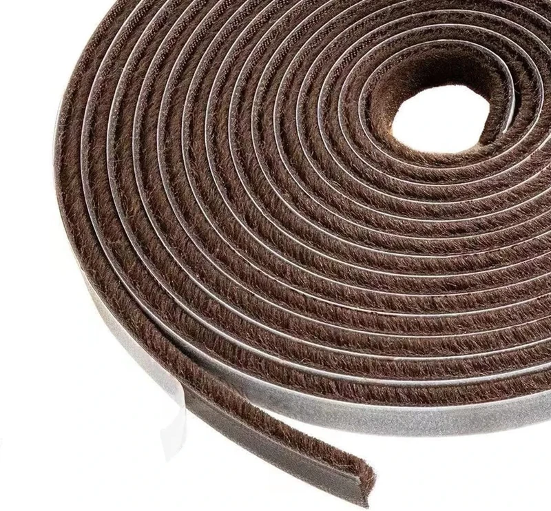 Lamdorea 5m Felt Weather Stripping Seal, Window Frame Strip, Draught Excluder for Sliding Door and Wardrobe - 9mm W x 5mm H - Brown