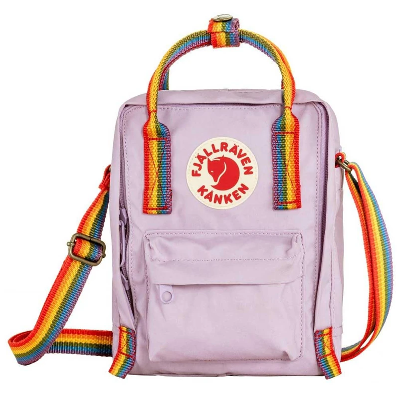 Fjällräven Unisex Kånken Rainbow Sling Black Rainbow Pattern One Size