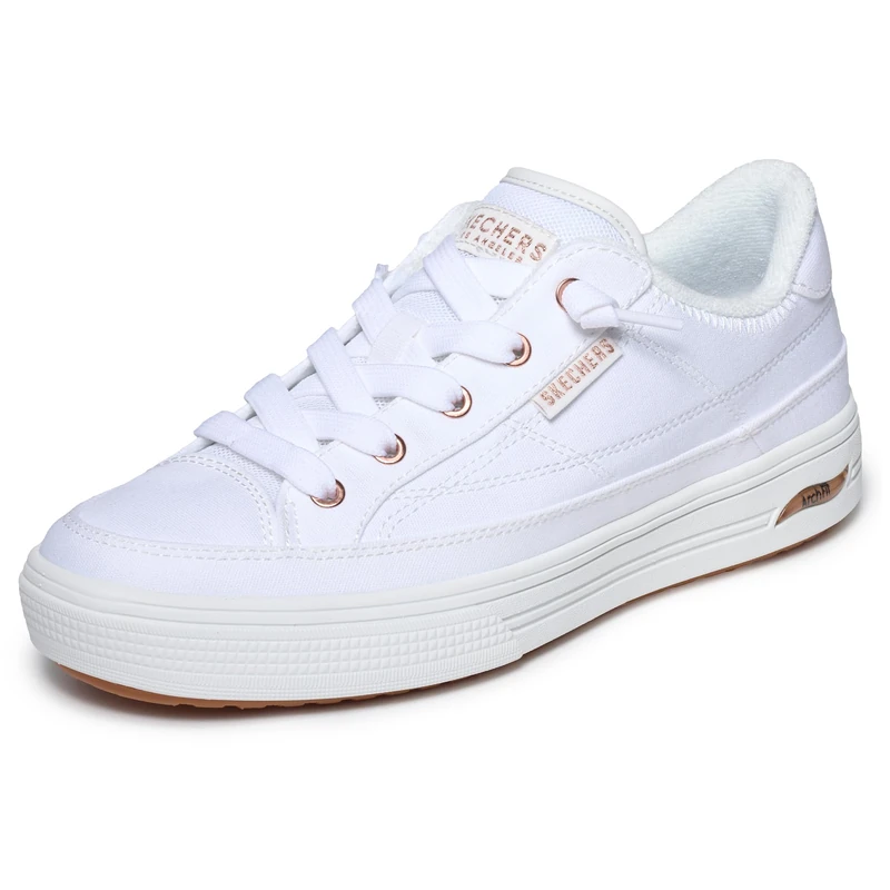 Skechers Women's Arcade Meet Ya There Trainer, White, 4.5 UK