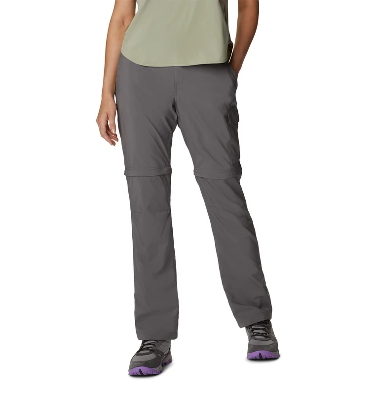 Columbia Women's Silver Ridge Utility Convertible Pant Hiking Convertible Trousers, City Grey, Size 4/R
