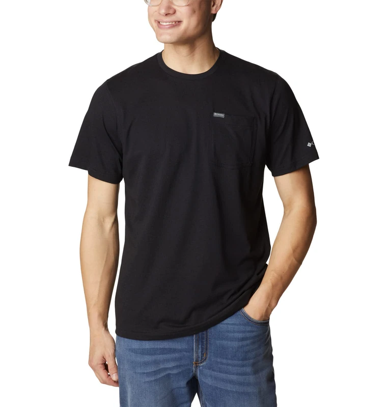 Columbia Men's Thistletown Hills Pocket Tee, Black, Medium