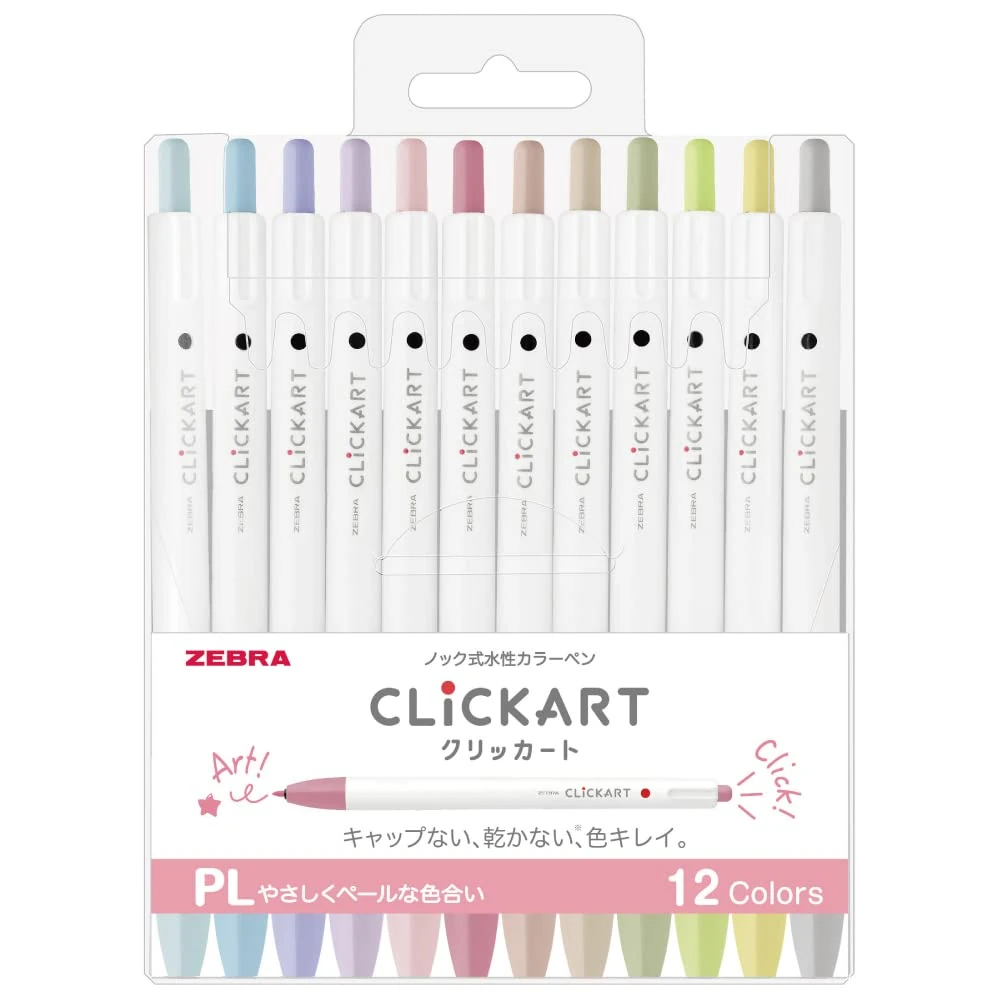 ZEBRA Clickart PL Water Based Pen 12-Colour Set WYSS22-12CPL [Parallel Import Goods]