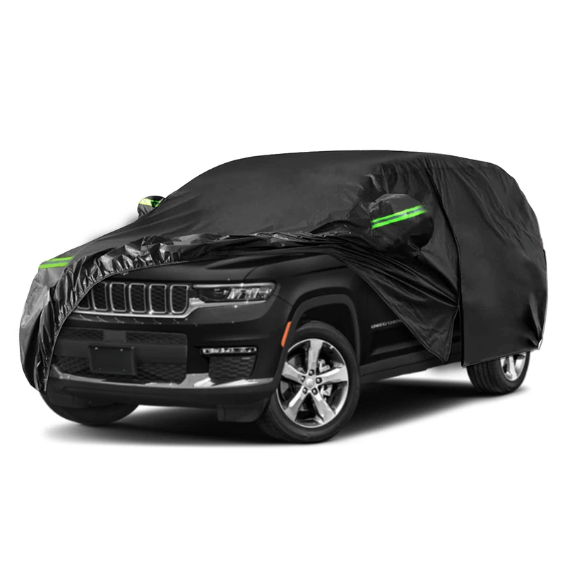 Waterproof Car Cover Replace for 2021-2024 Jeep Grand Cherokee L, 6 Layers All Weather Car Covers with Zipper Door & Windproof Bands for Snow Rain Dust Hail Protection (Grand Cherokee L)