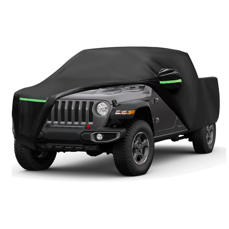Sportuli Waterproof Car Cover for 2019-2024 Jeep Gladiator, 6 Layers All Weather Protection with Zipper Door