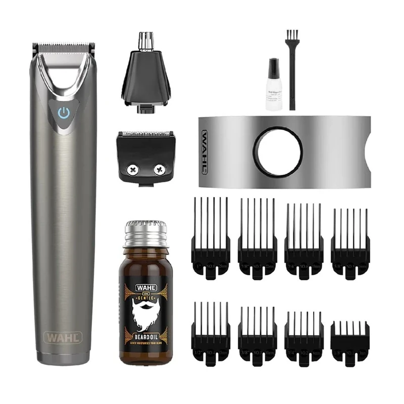 Wahl Stainless Steel Face and Body Grooming Gift Set, Trimmers for Men, Beard Trimming Kit, Men’s Stubble Trimmers, Body Trimmers, Ear and Nose Trimming, Male Grooming Set, Gifts for Men