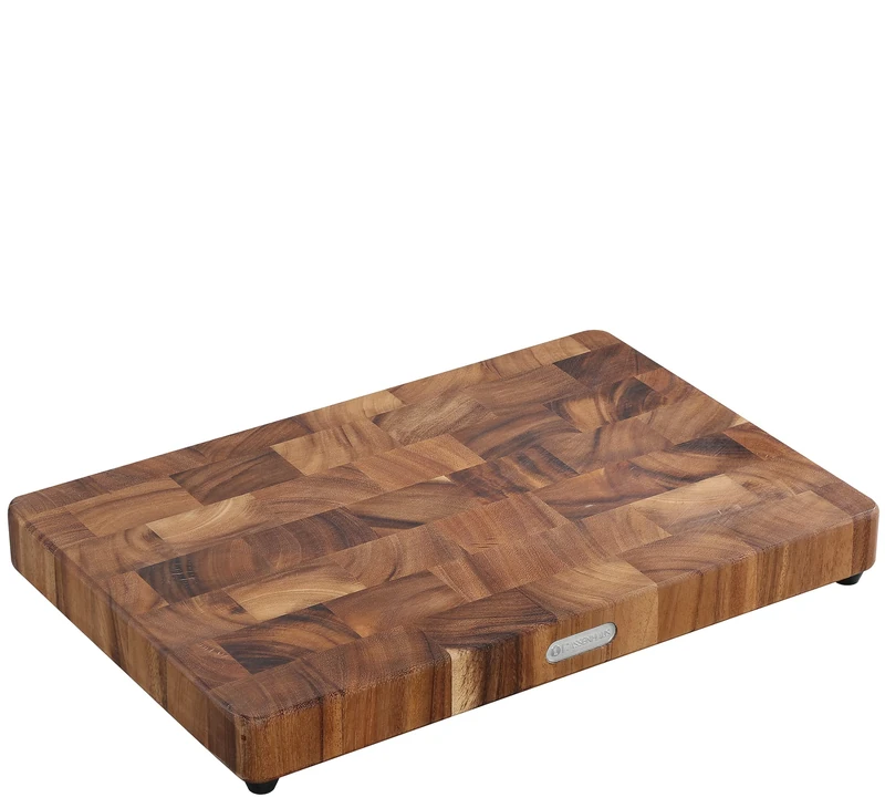 Zassenhaus 055481 Chopping Block Made from Sustainable Acacia Wood End Wood in Dark Brown Dimensions: 45 cm x 30 cm x 4.5 cm
