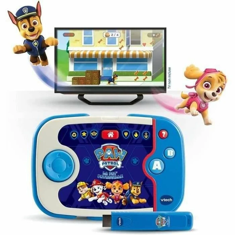 VTech - Paw Patrol, ABC Smile TV, My First Educational TV Console, Games and Learning Console with Wireless Controller, HDMI Key, Gift for Children from 3 to 7 Years - English Content