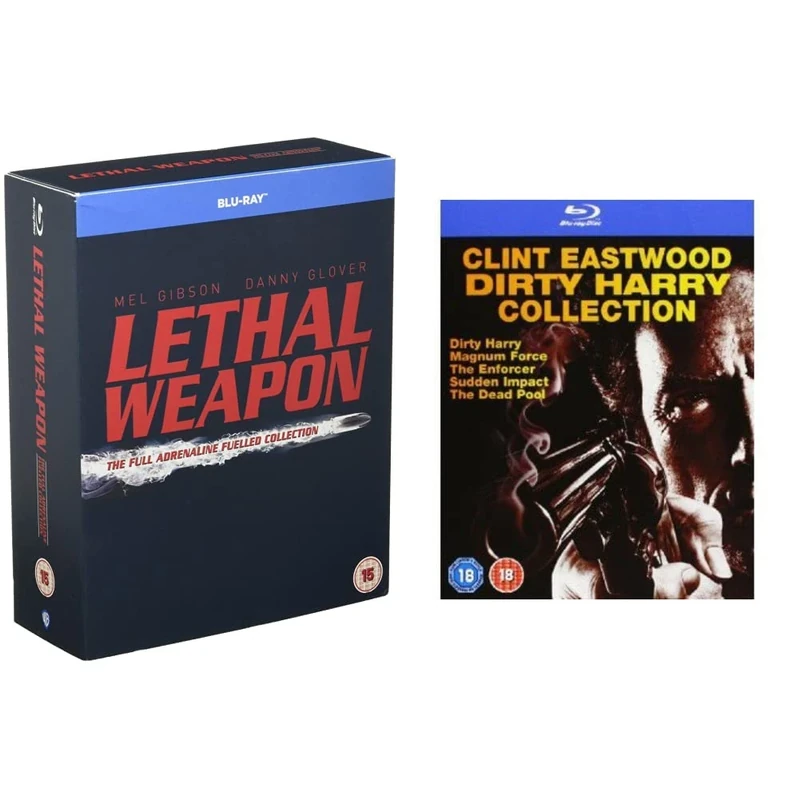 Dirty Harry Collection [Clint Eastwood] [Blu-ray] [2009] [Region Free] & Lethal Weapon: The Complete Collection [4 Film] [Blu-ray] [1987] [2005] [Region Free]