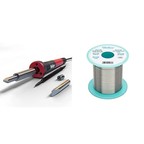 Weller WLIRPK8023G 80W Soldering Iron Kit, Power Grip, with Integrated Safety Rest with WSW SCN M1 (T0051401399) Lead Free Solder Wire, Ø 0.8mm, Alloy Sn99.3Cu0.6Ni0.05, Flux Content 3.5%, 100g