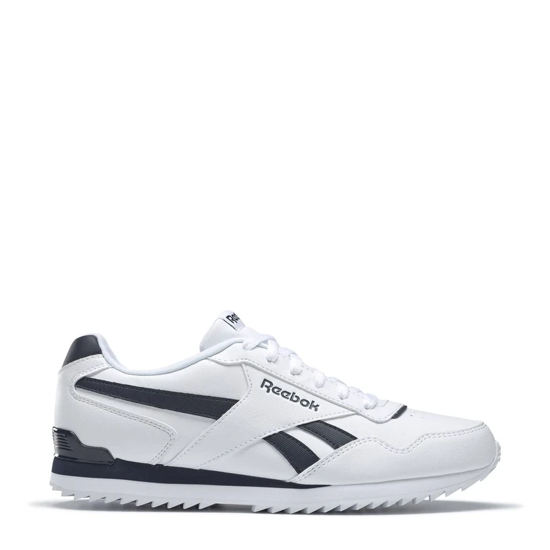 Reebok Men Glide Ripple Clip Sneaker, FTWR White/Vector Navy/FTWR White, 10.5