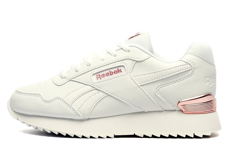 Reebok Women Glide Ripple Clip Sneaker, FTWR White/FTWR White/Rose Gold, 7.5