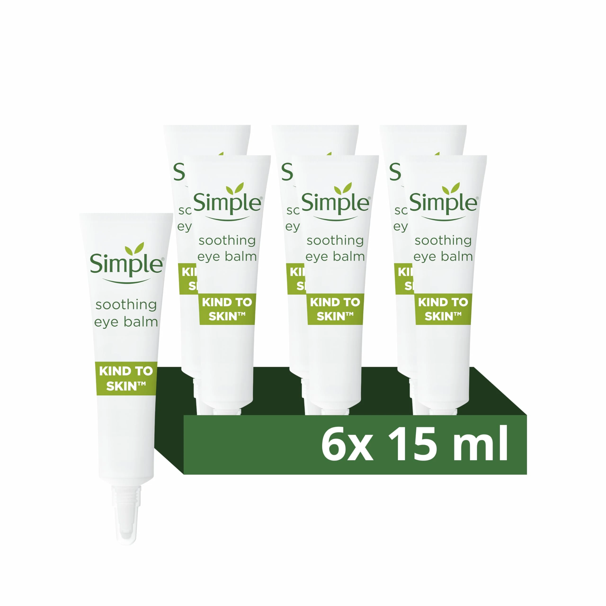 Simple Soothing Eye Balm Reduces Puffiness for Sensitive Skin 6x 15 ml
