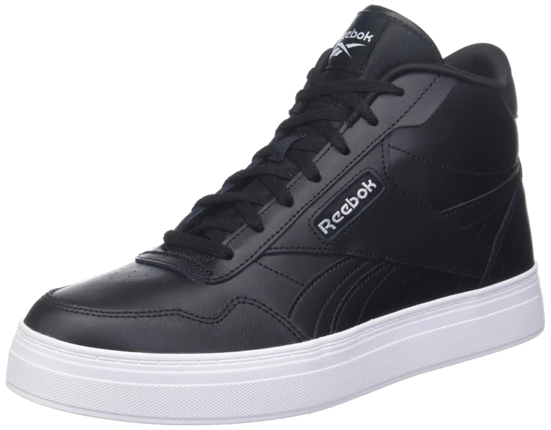 Reebok Women Court Advance Bold High Sneaker, Core Black/FTWR White/Core Black, 3.5
