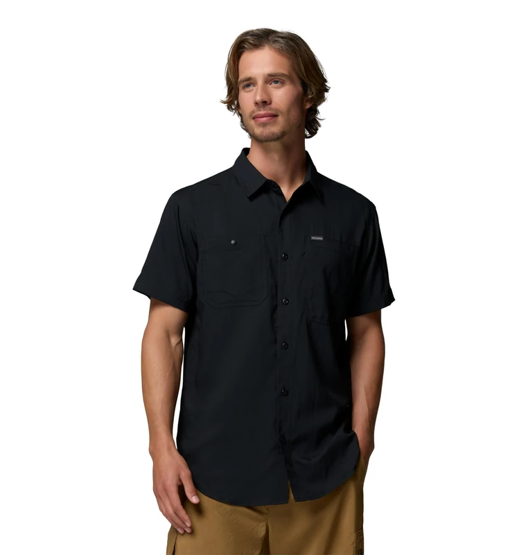 Columbia Men's Silver Ridge Utility Lite Short Sleeve, Black, XL