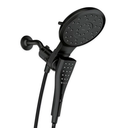 Moen 220C3BL Verso Eight-Function 7" Diameter Spray Head Standard with Handshower, Matte Black