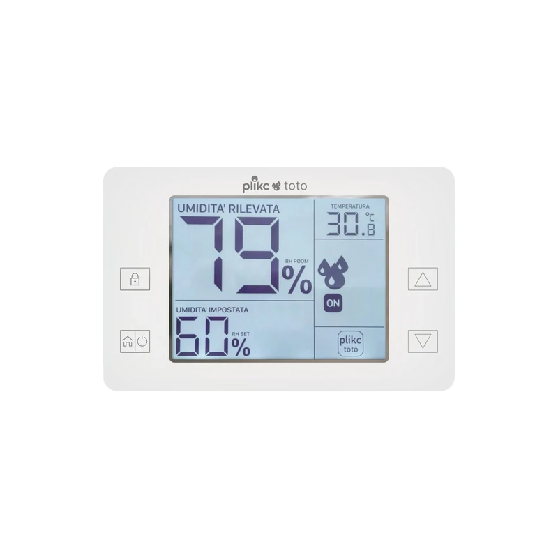 Wall mounted digital hygrostat humidity - exchange contact from 6 (2) A - Battery powered - plikc toto