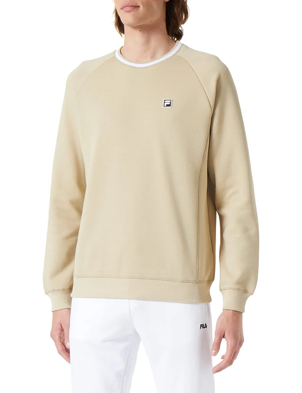 FILA Men's Bilecik Raglan Crew Sweatshirt, Fields Of Rye, XS - Image 1