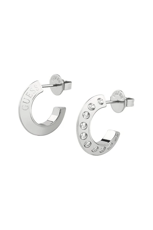 GUESS Hoops Don't Lie JUBE01491JWRHT-U Brand Earrings, one size, Metal, No Gemstone