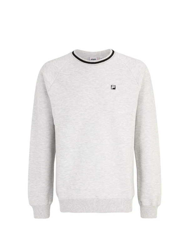 FILA Men's Bilecik Raglan Crew Sweatshirt, Light Grey Mix, S