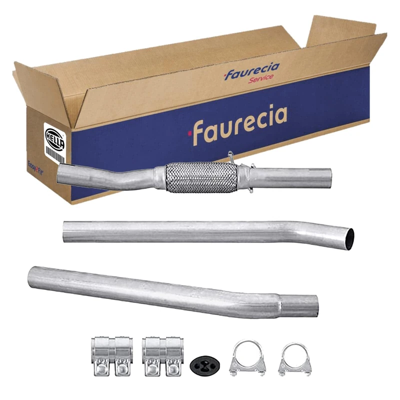 HELLA 8LA 366 000-391 Exhaust Pipe - Easy2Fit Kit - Front - Three Piece - Set with Attachments - Image 1