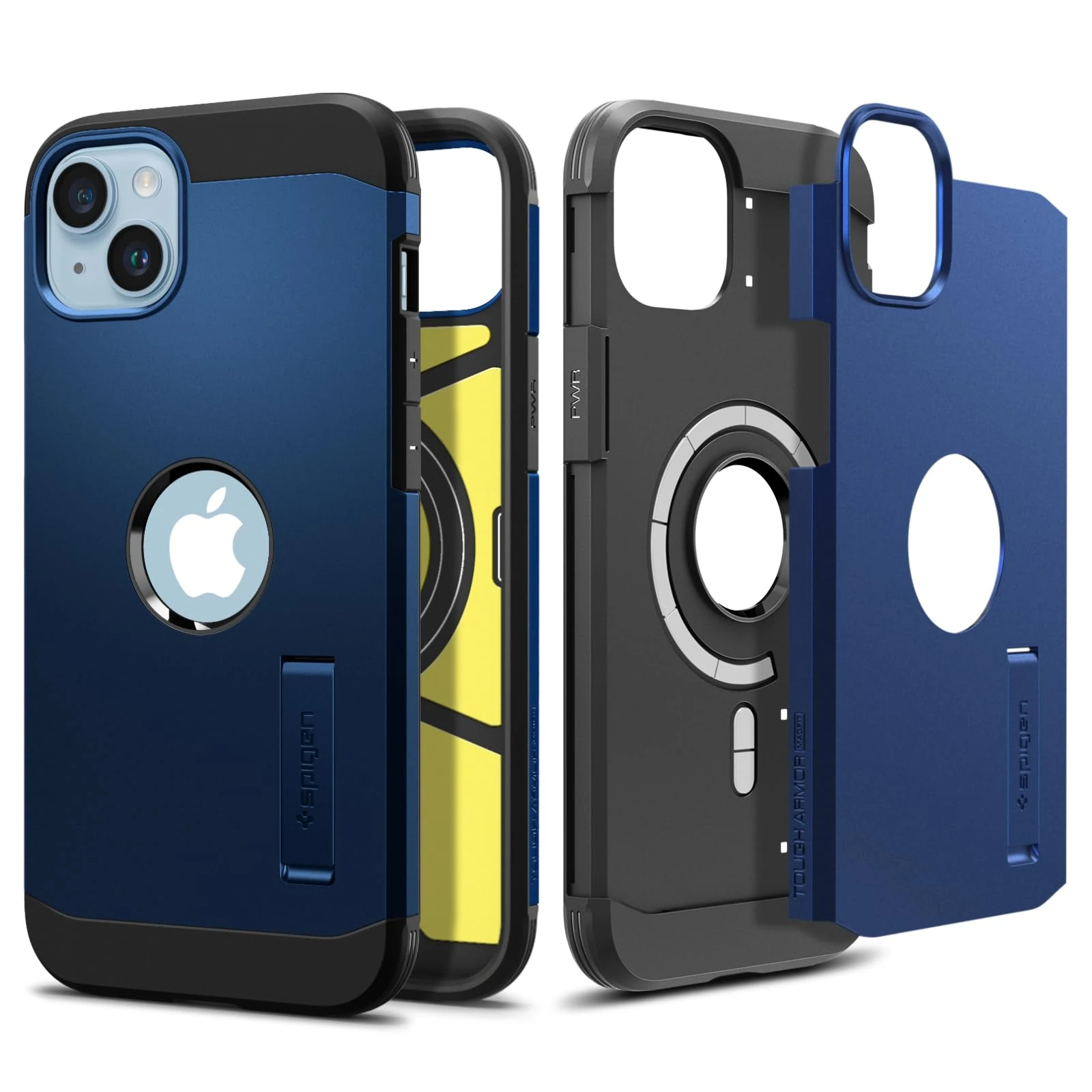 Spigen Tough Armor MagFit Case for iPhone 14, Compatible with MagSafe Accessories - Navy Blue