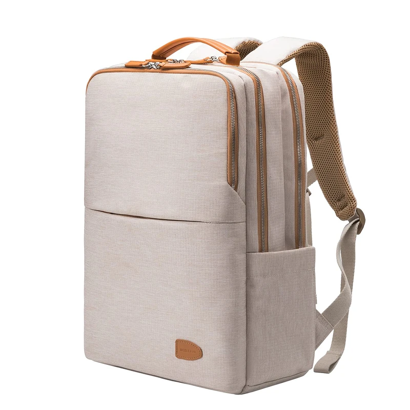 NOBLEMAN Men's Backpack, Laptop Backpack, Waterproof travel Backpack, 15.6 Inch Laptop Backpack, Daypack, USB, Beige Plus, 42X30X18, Causal