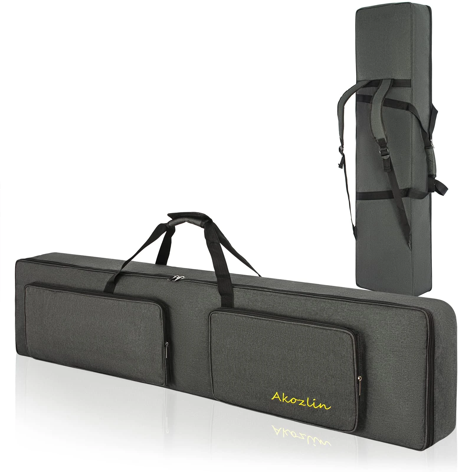 AKOZLIN 88 Key Keyboard Bag Portable Electric Piano Padded Case Gig Bag Universal Waterproof Oxford Thicken Gig Bag with 10mm Pearl Padded 54.3"×14.1"×6.6"