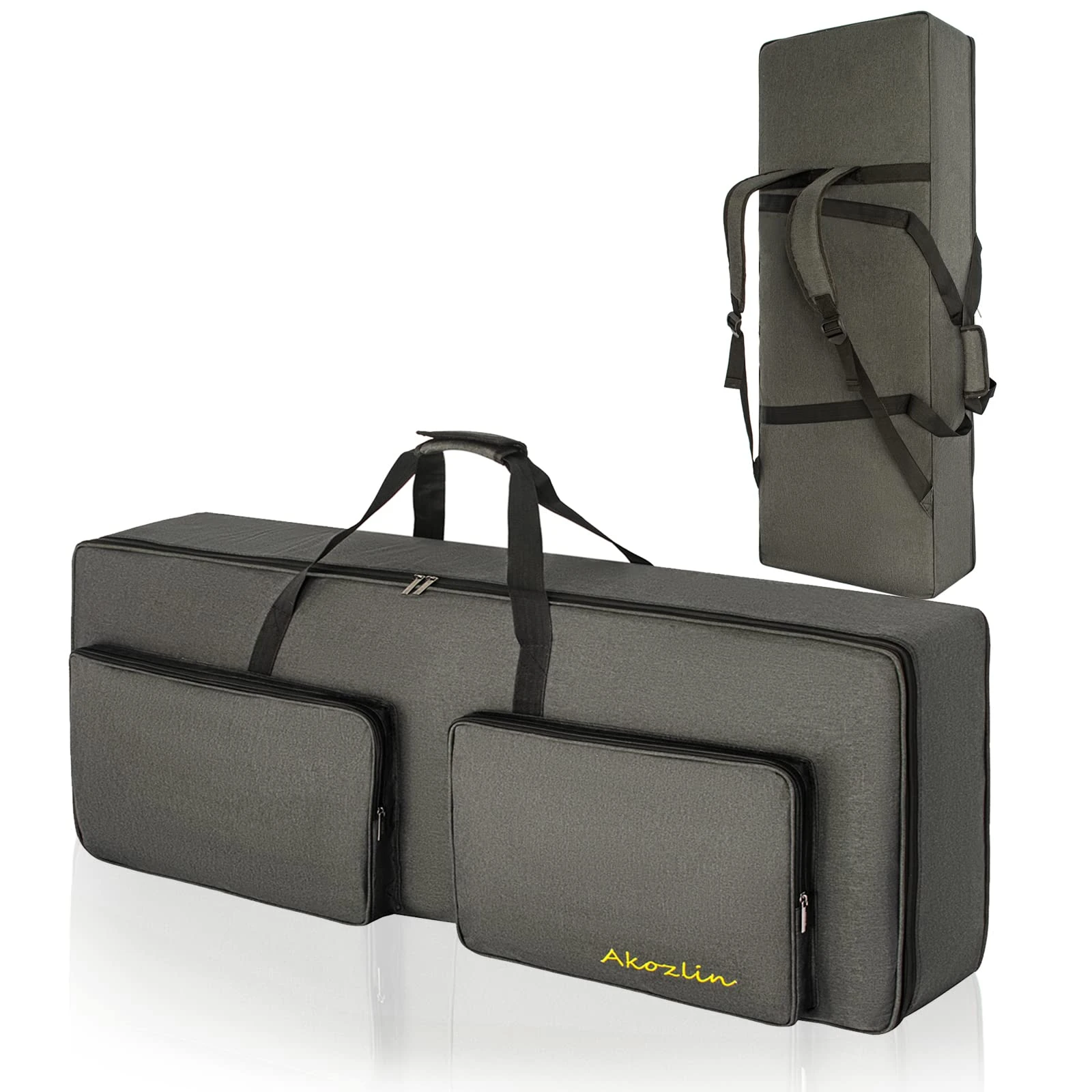 AKOZLIN 76 Key Keyboard Bag Portable Electric Piano Padded Case Universal Waterproof Oxford Thicken Gig Bag with 10mm Pearl Padded 46.5"×18.9"×6.3"