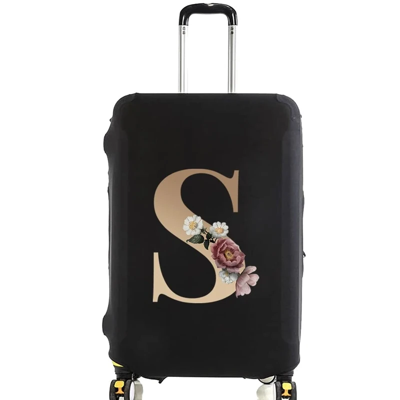 FINDING CASE Initial Letter Luggage Cover - 26-28 Inch Gold