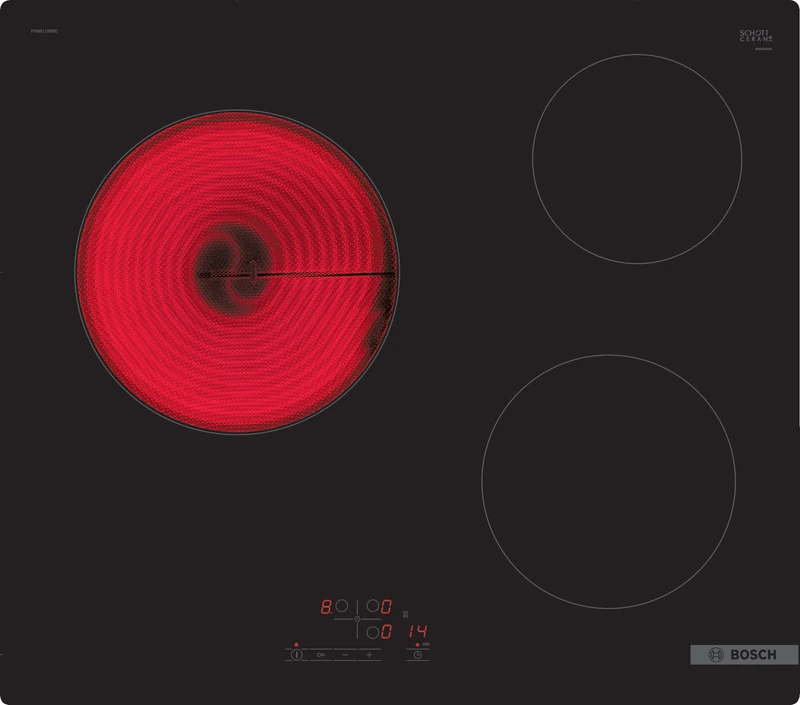 Bosch PKM611BB8E Series 4 Electric Table 3 Fire Pit 60 cm Power 5700 W Black