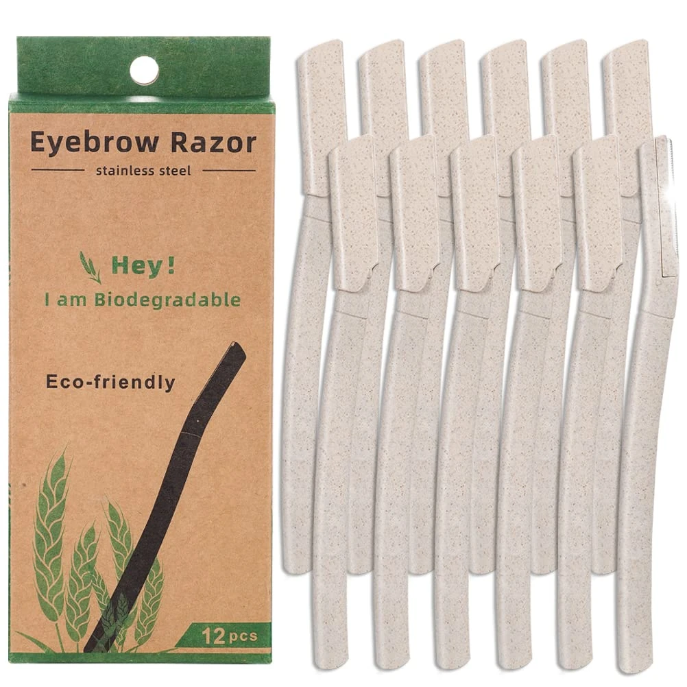 12 Pcs Dermaplaning Blades for Face, Face Razors for Women and Men, Hair Shaver Tool for Eyebrow, Facial Peach Fuzz, Body Fine Hair, Dead Skin Remover