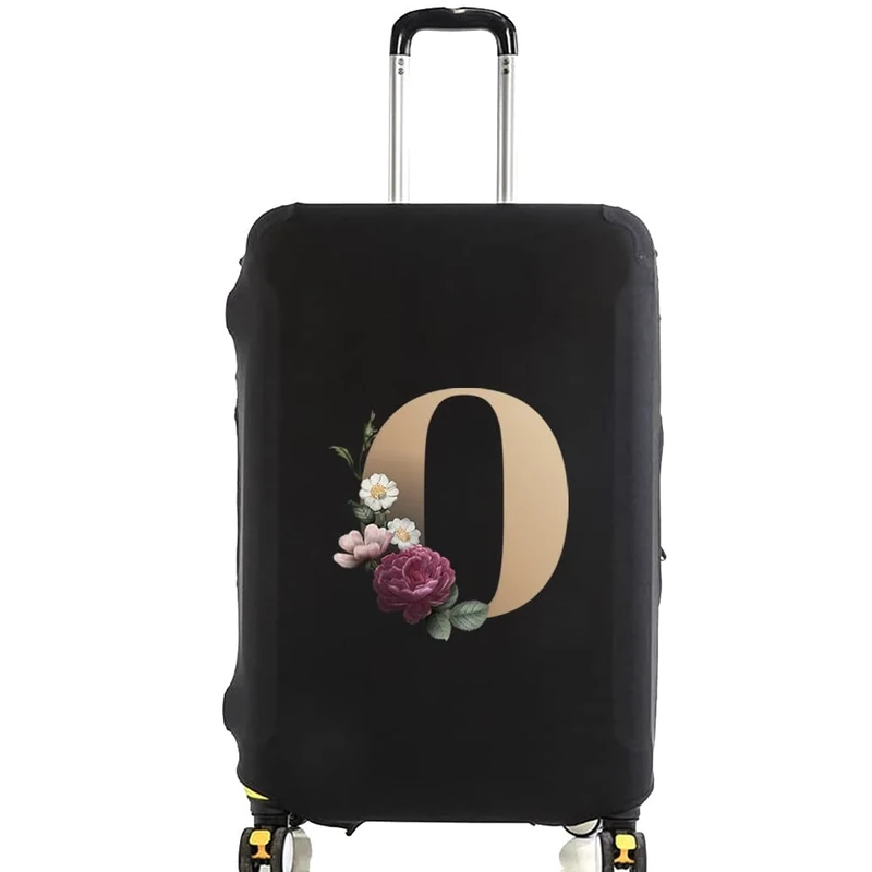 FINDING CASE Initial Letter Luggage Cover - Gold O (18-21 Inch)
