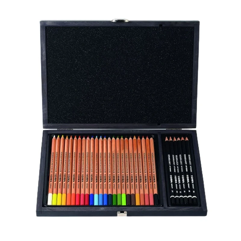 LYRA Rembrandt Polycolor & Art Design, Fine Art Pencil Set, 30 Pieces, Assorted Colours & Grades, For Professionals & Students