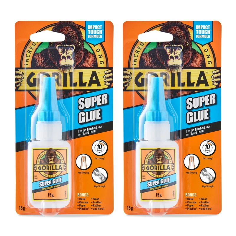 Gorilla Super Glue 15g (2 Pack)